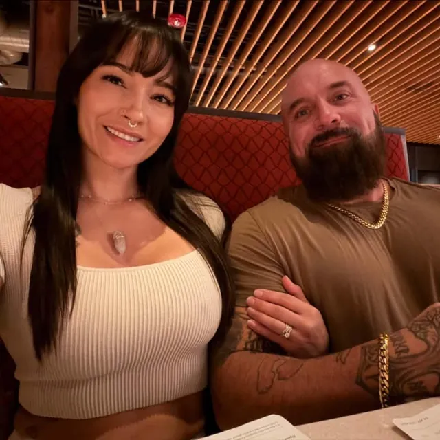 Shannon Cain and his wife at dinner